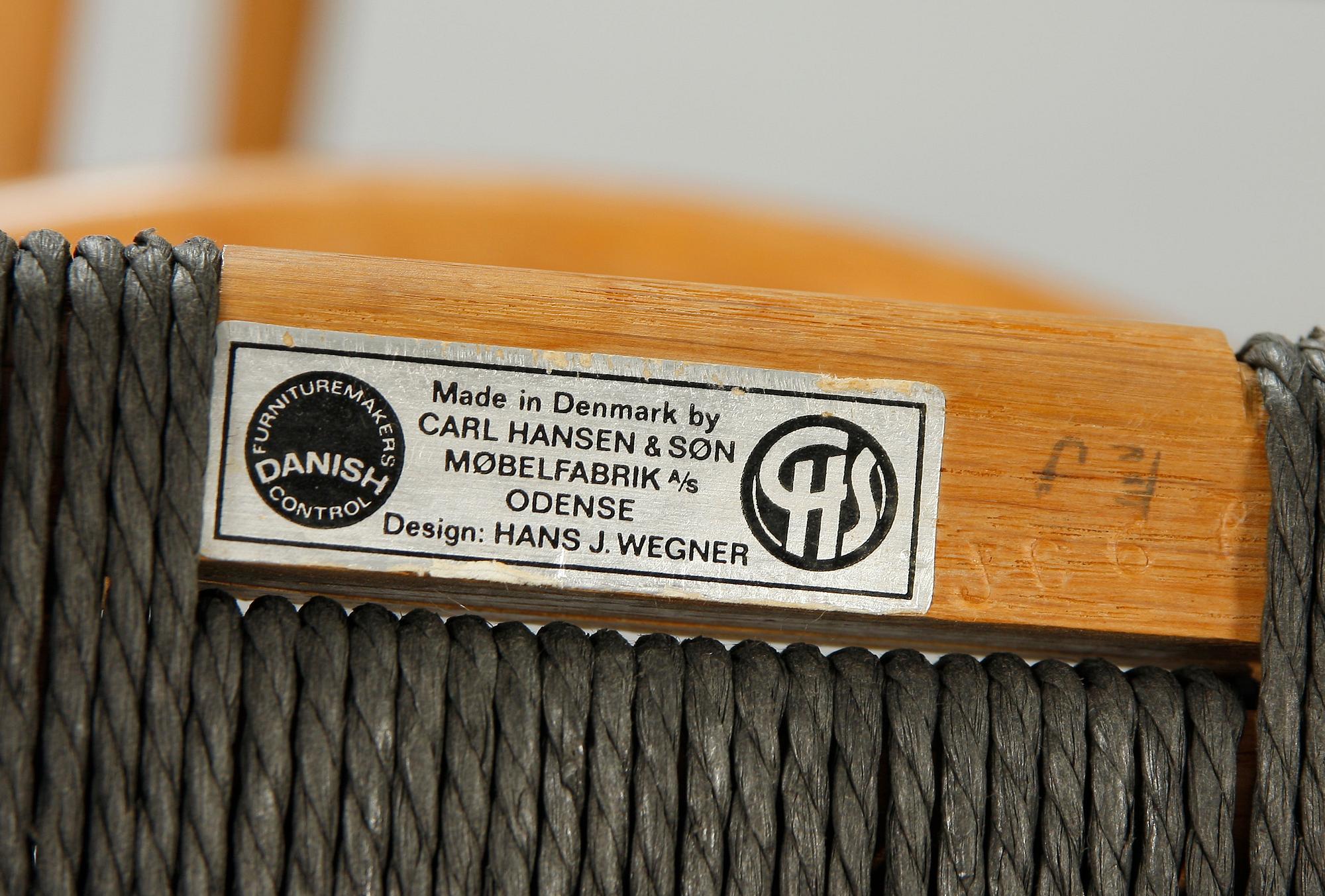 STOLAR, 6 st, "Y-stolen", Hans J. Wegner, Carl Hansen & son.