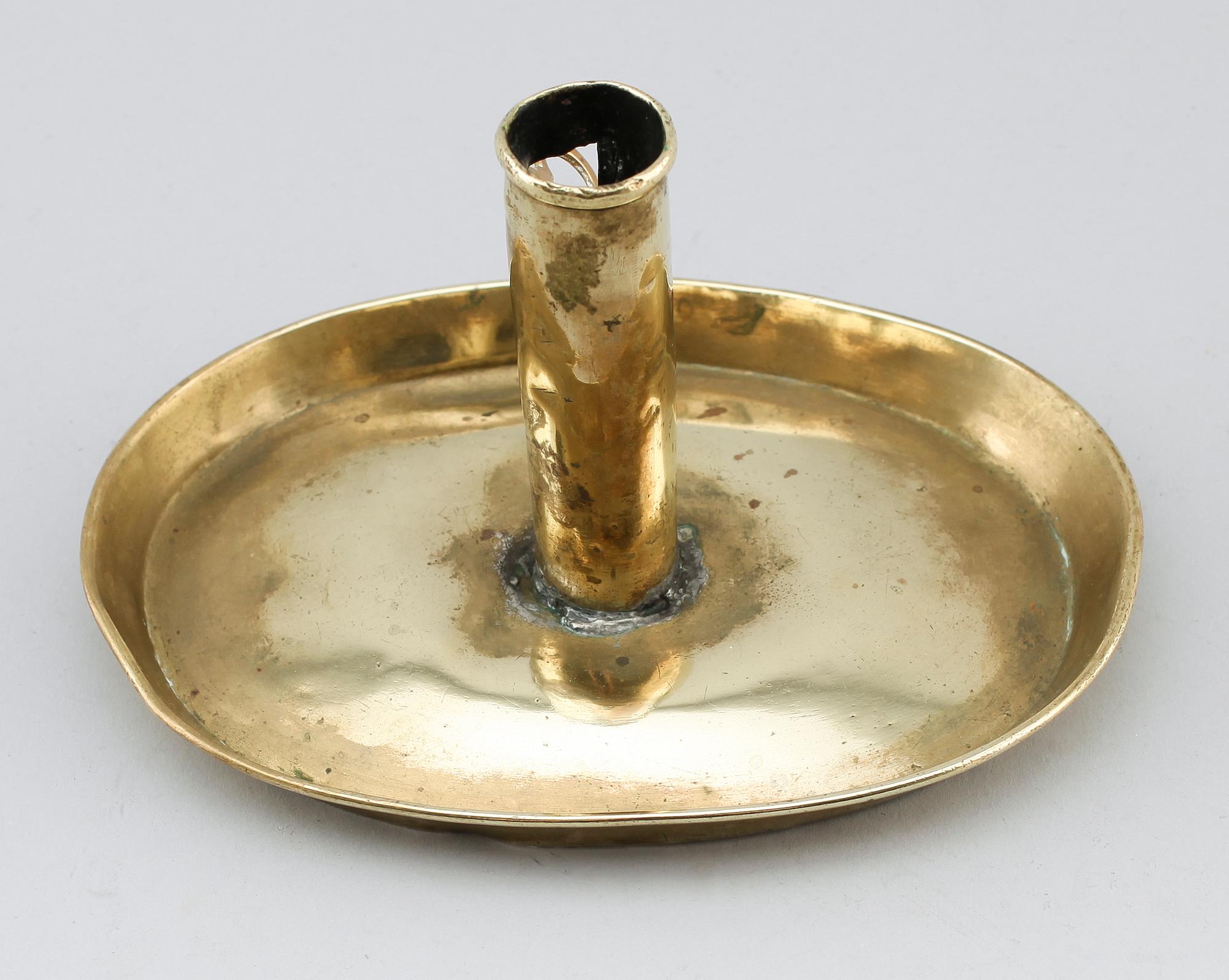 LJUSPLÅT, mässing, 1800-tal.