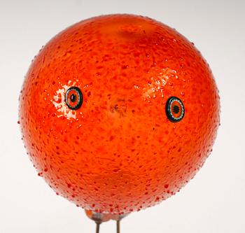 SKULPTUR, glas, "Pulcino", Peter Pelzel, Vistosi, Italien.