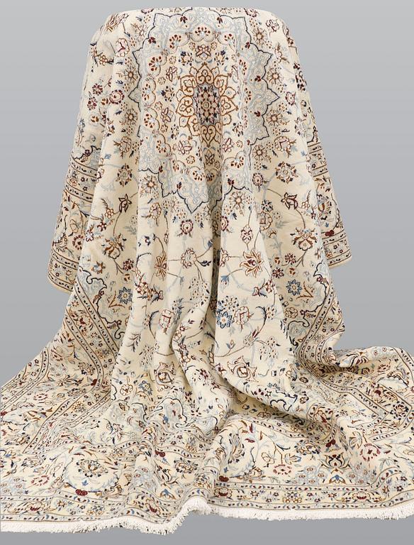 A carpet, Nain, Part Silk, sk 9LAA, ca 403 x 303 cm.