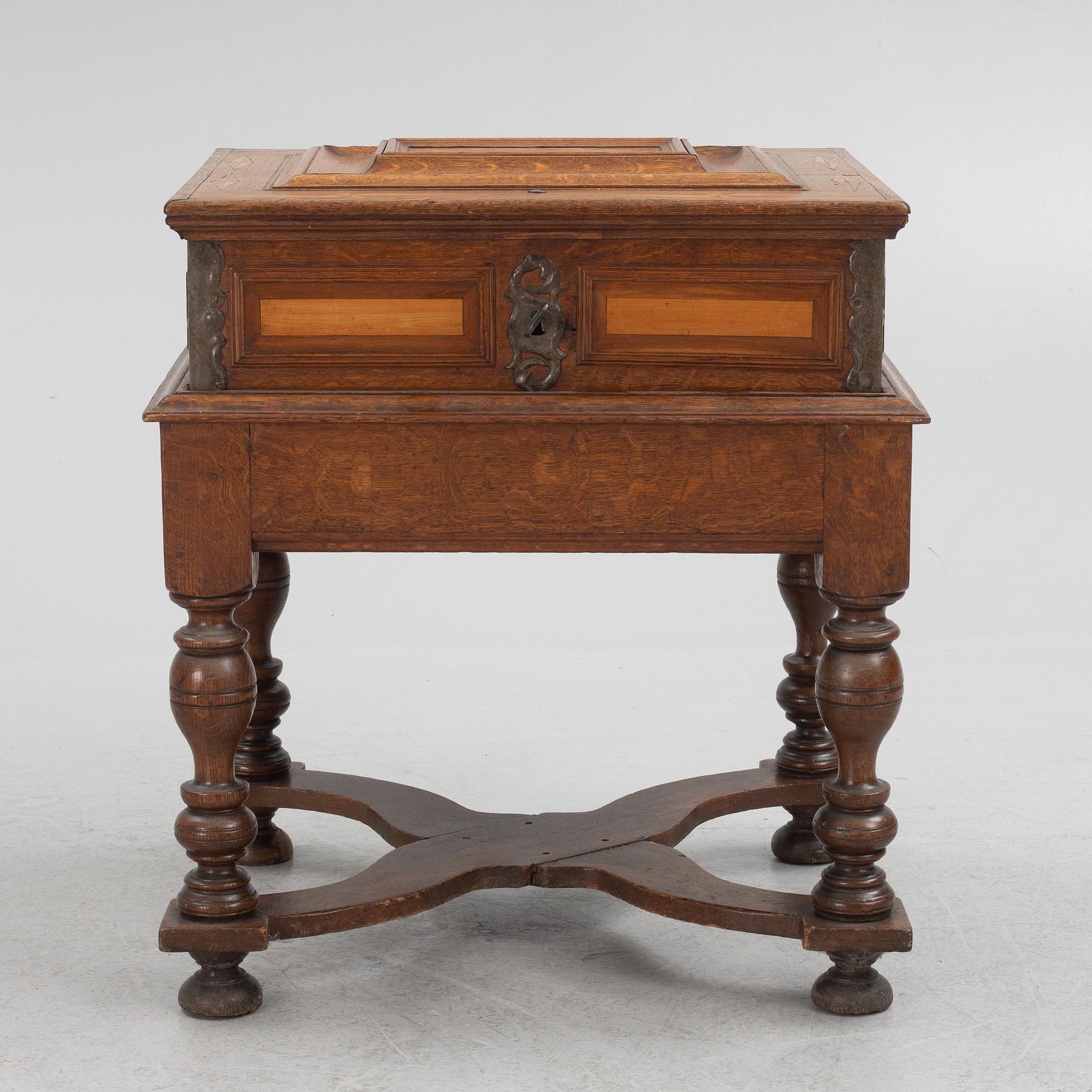 Casket, 18th Century, with later stand.
