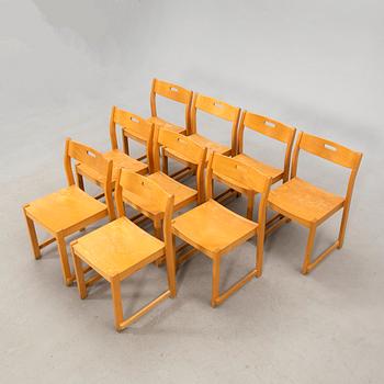 Chairs, 9 pcs Torkelssons mid-20th century.