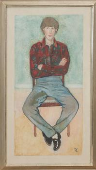 HILDING LINNQVIST, akvarell, monogramsignerad.