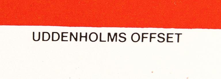 Film poster Sylvester Stallone "Rambo First Blood" 1982 Uddeholms offset.