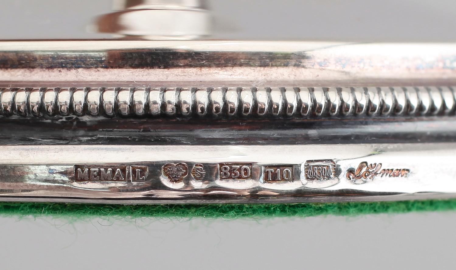 LJUSSTAKAR, 1 par, silver, Mema, Löfman, 1993.