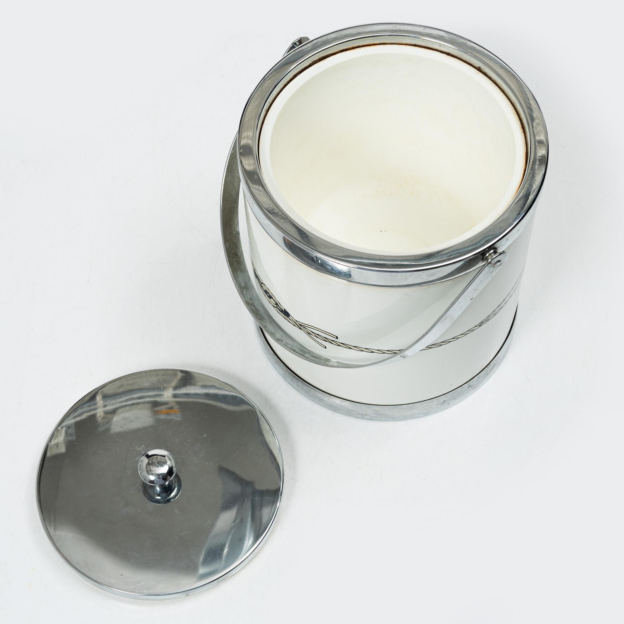 Gucci, Set om ishink samt 6 glas, 1970-tal.