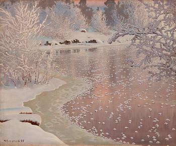 360. Gustaf Fjaestad, Winter landscape.