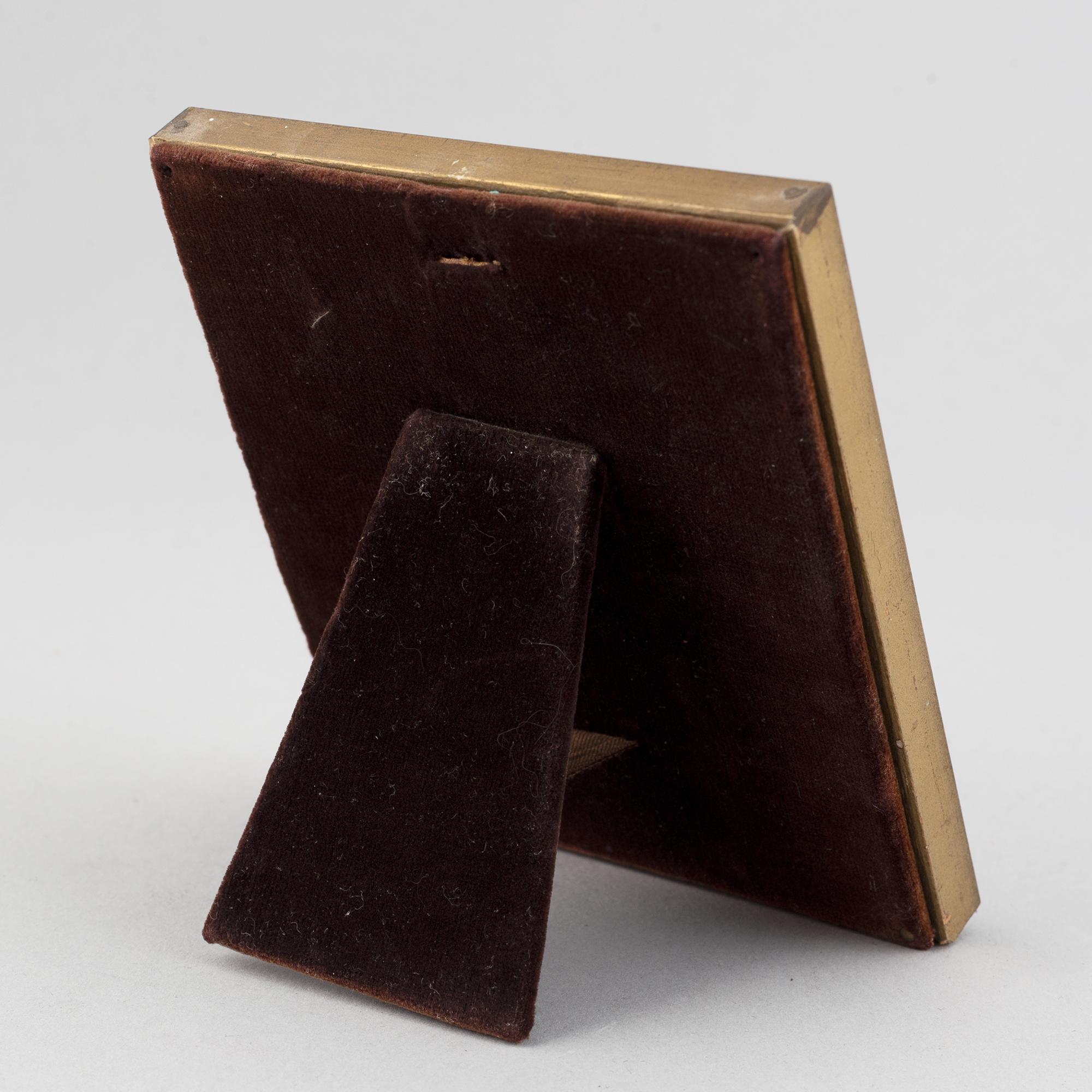 Okänd konstnär 1900-tal.  Miniatyr. Otydligt signerad.