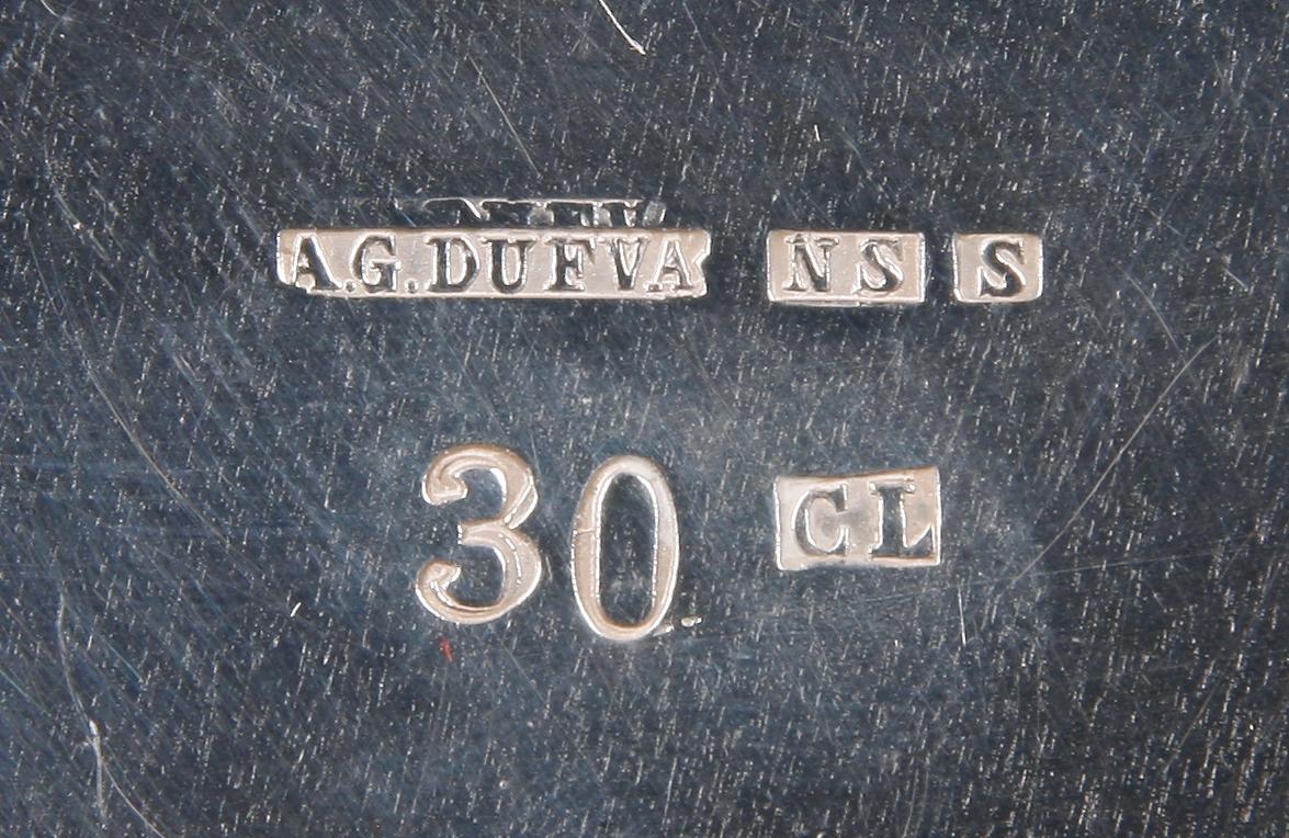 KAFFESERVIS, 4 delar, nysilver. A.G Dufva. 1900-tal.