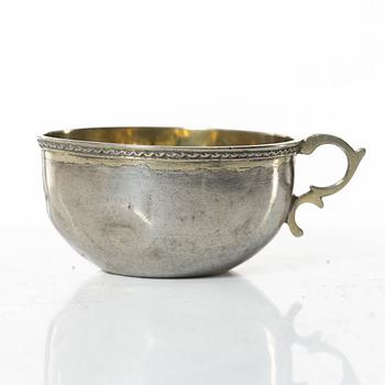 A Swedish parcel-gilt silver cup, mark of Johan Wasserman, Lindesberg, Sweden 1782.