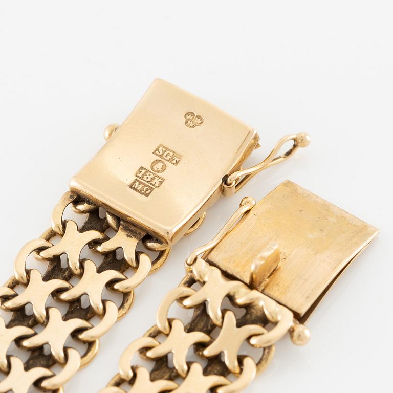 Armband 18K guld, X-länk.