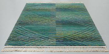 Barbro Nilsson, A CARPET, "Marina, grön", knotted pile, ca 210,5 x 148 cm, signed AB MMF BN.