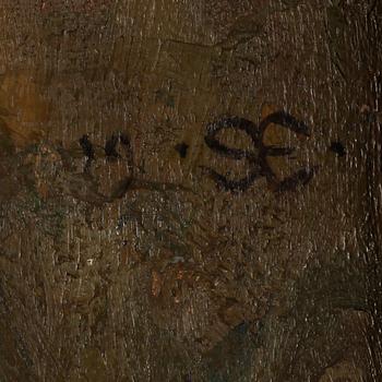 OKÄND KONSTNÄR, olja på duk, monogramsignerad SE, otydlig datering.