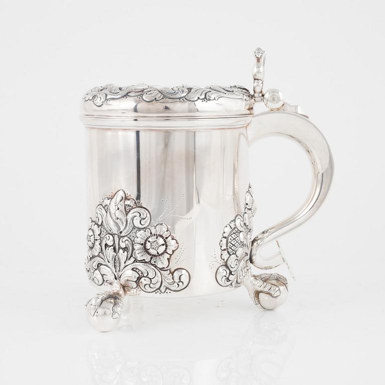 A Norwegian Parcel-Gilt Silver Tankard, Thorvald Marthinsen, mid 20th Century.