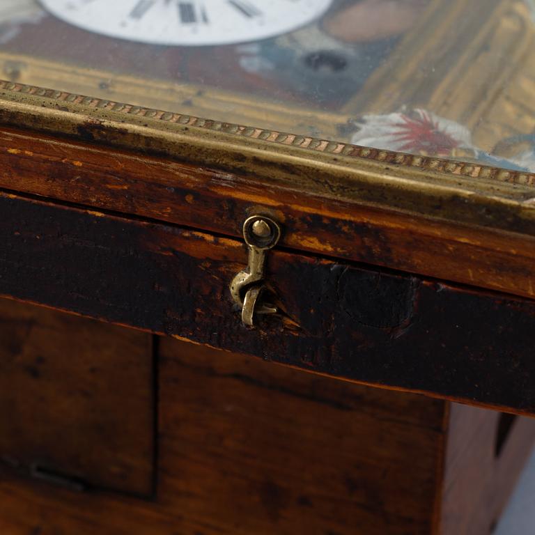 A Schwarzwald area wall pendulum clock with mechanical eye-movment, mid 19thcentury.