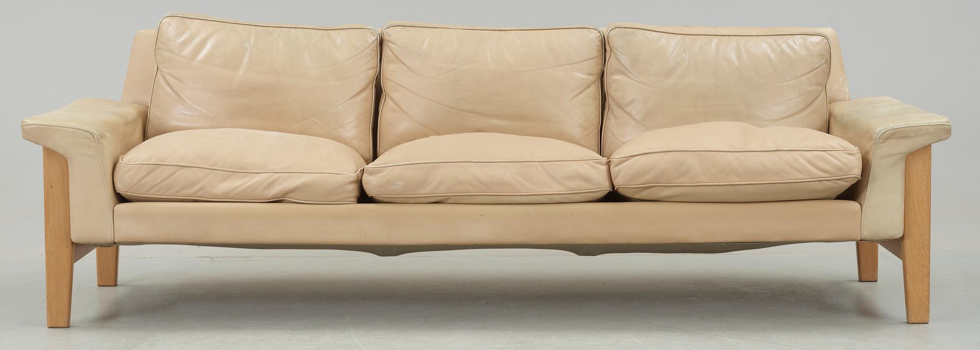 SOFFA, skinn, 1970-tal.