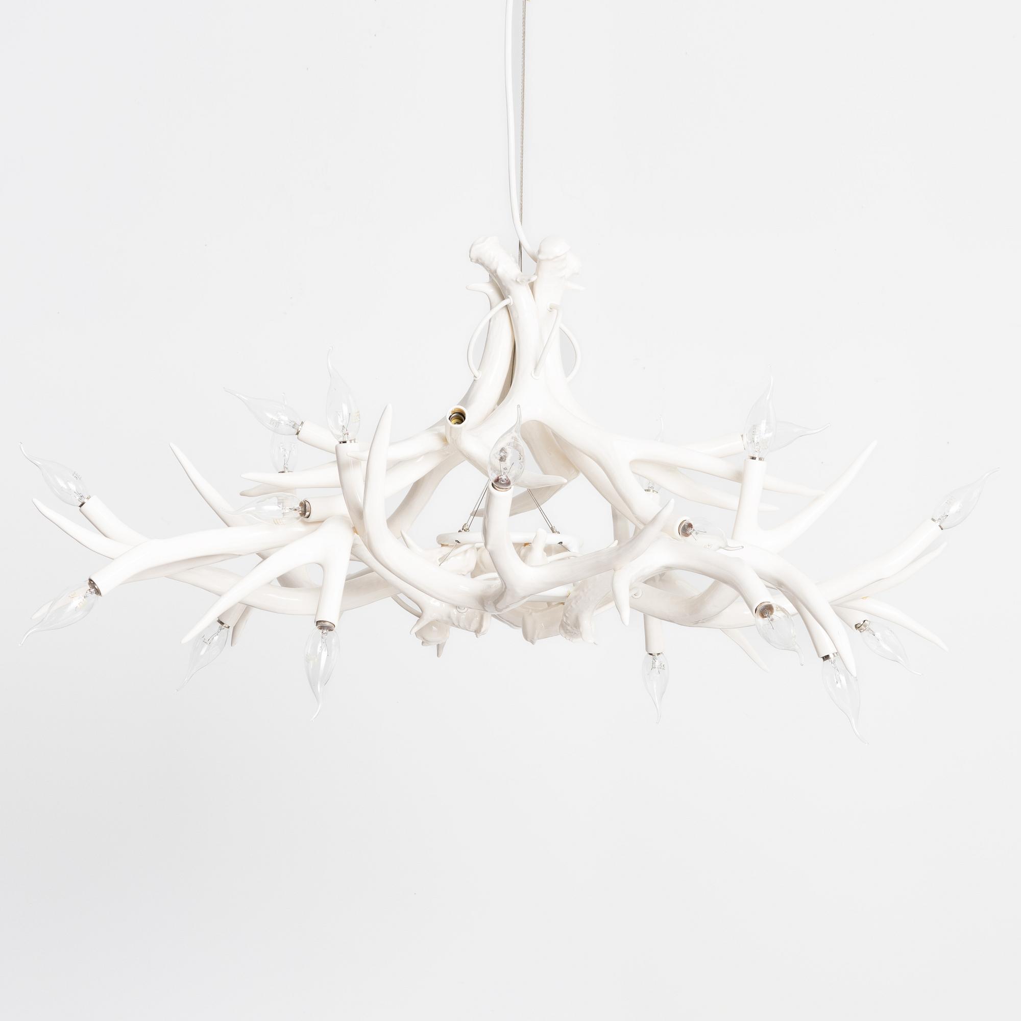Jason Miller, a 'Superordinate Chandelier 12 Antlers,' ceiling lamp, Roll & Hill, USA.