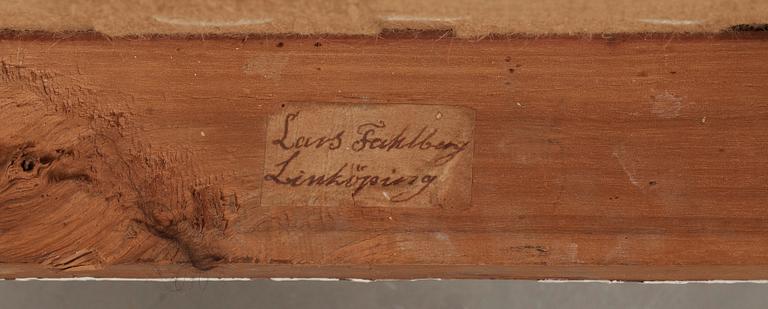 KARMSTOLAR, ett par, av Lars Fahlberg, Linköping. Sengustavianska, 1800-talets början.