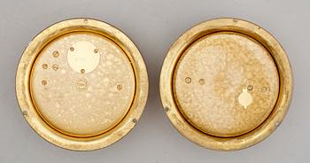 SKEPPSUR SAMT BAROMETER, mässing, Schatz, 1900-talets mitt.