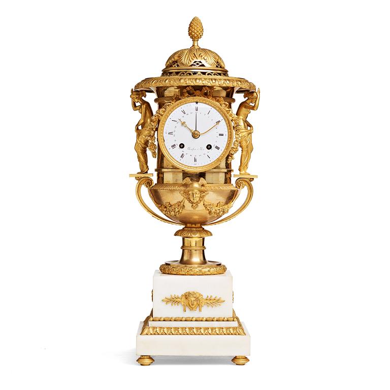 A French early 19th century mantel clock.