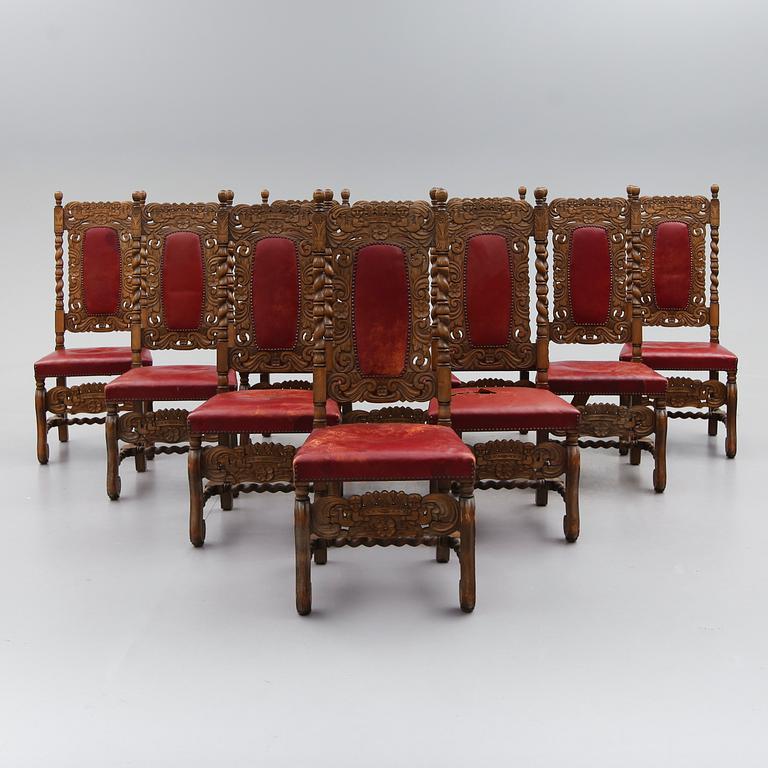 STOLAR, 10 st, barockstil, 1900-talets första hälft.