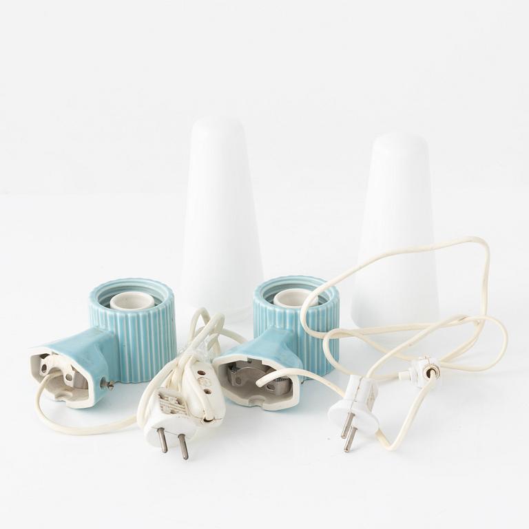 Hans-Agne Jakobsson, a  pair of wall lamps/bathrooms lamps, IFÖ, Sweden, 1960's.
