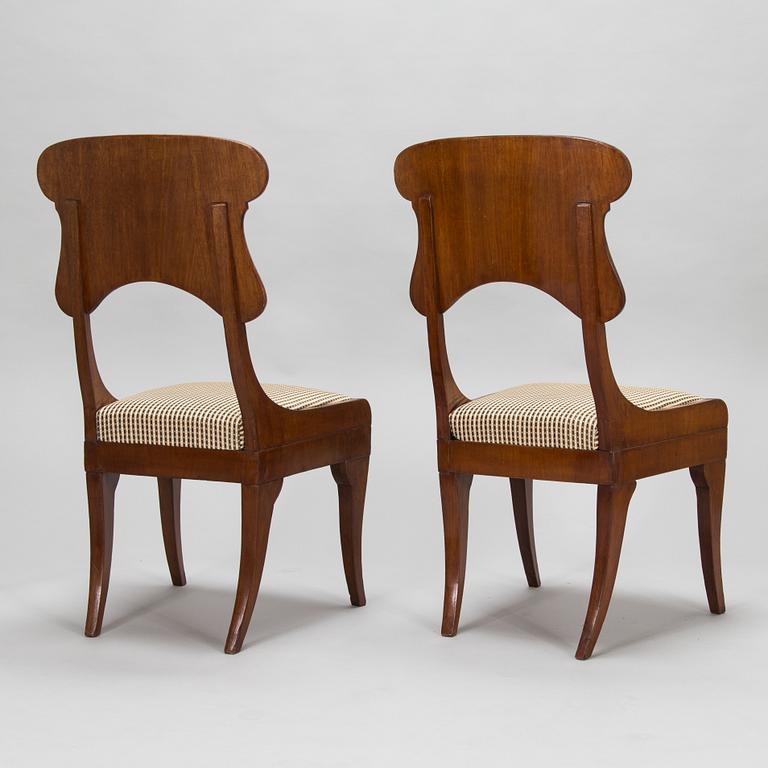 A pair of Russian Empire chairs from mid 19th century.