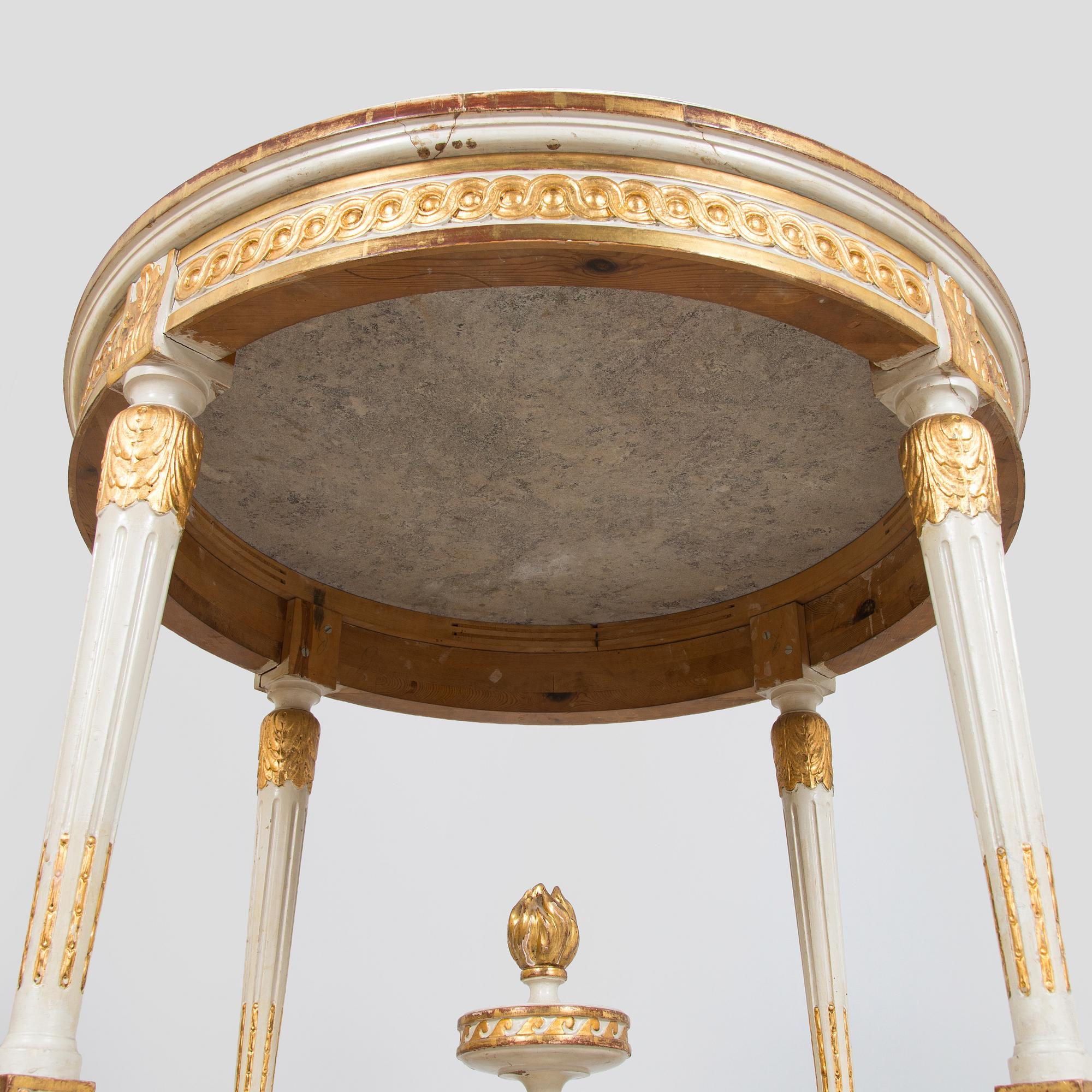 An 8-piece Gustavian style furniture set, late 19th century.