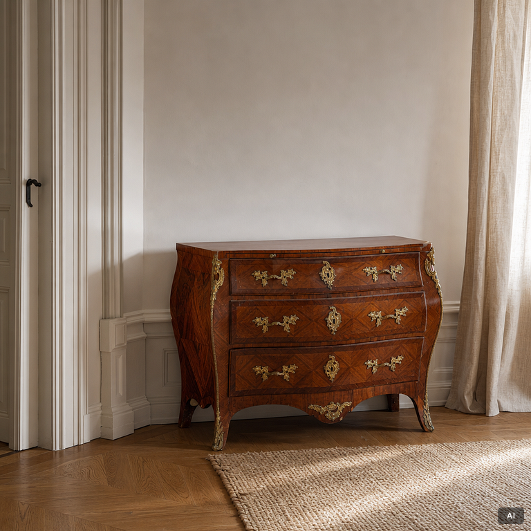 Chest of drawers, second half of the 18th century, Rococo,