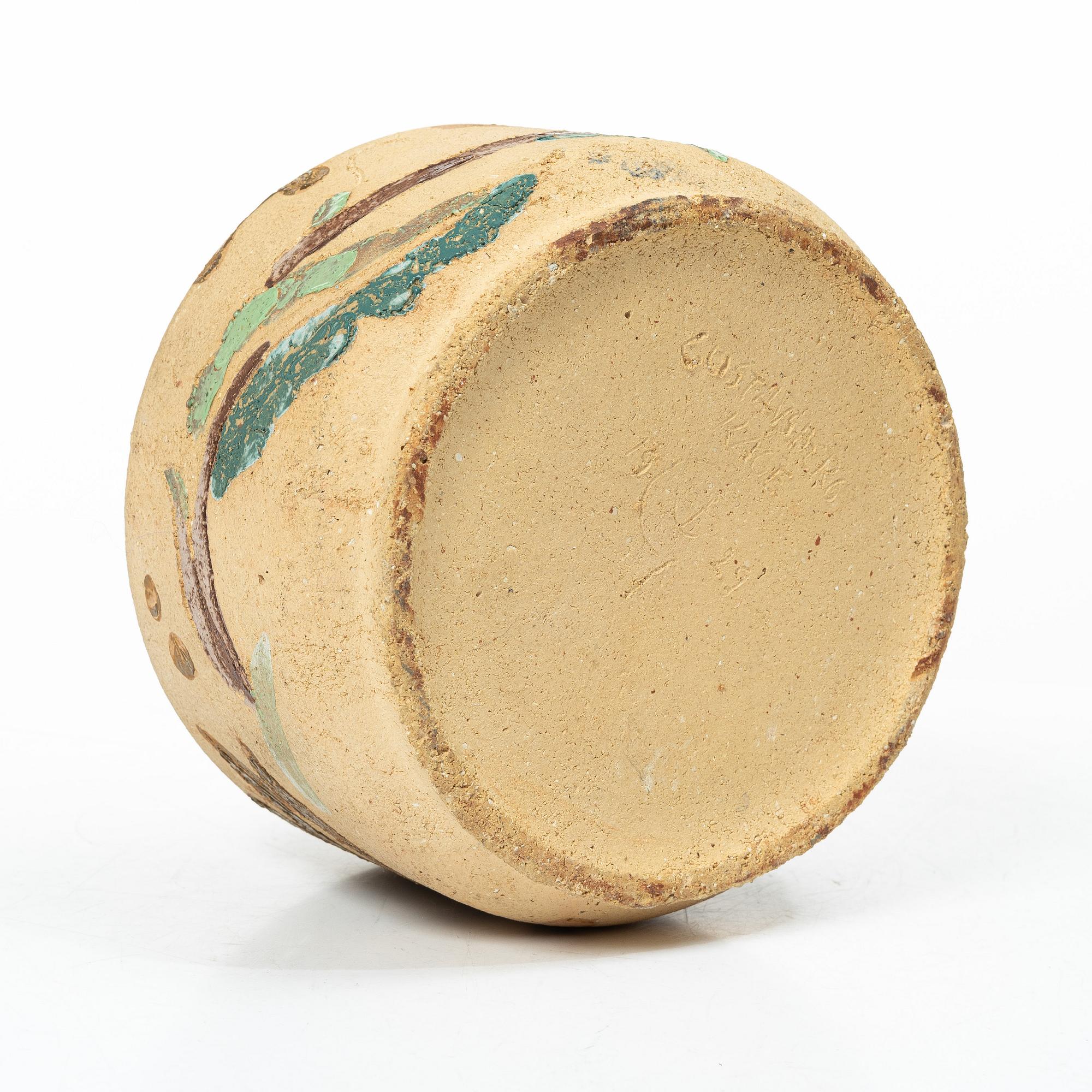 Wilhelm Kåge, a chamotte stoneware vase, Gustavsberg, Sweden 1929.