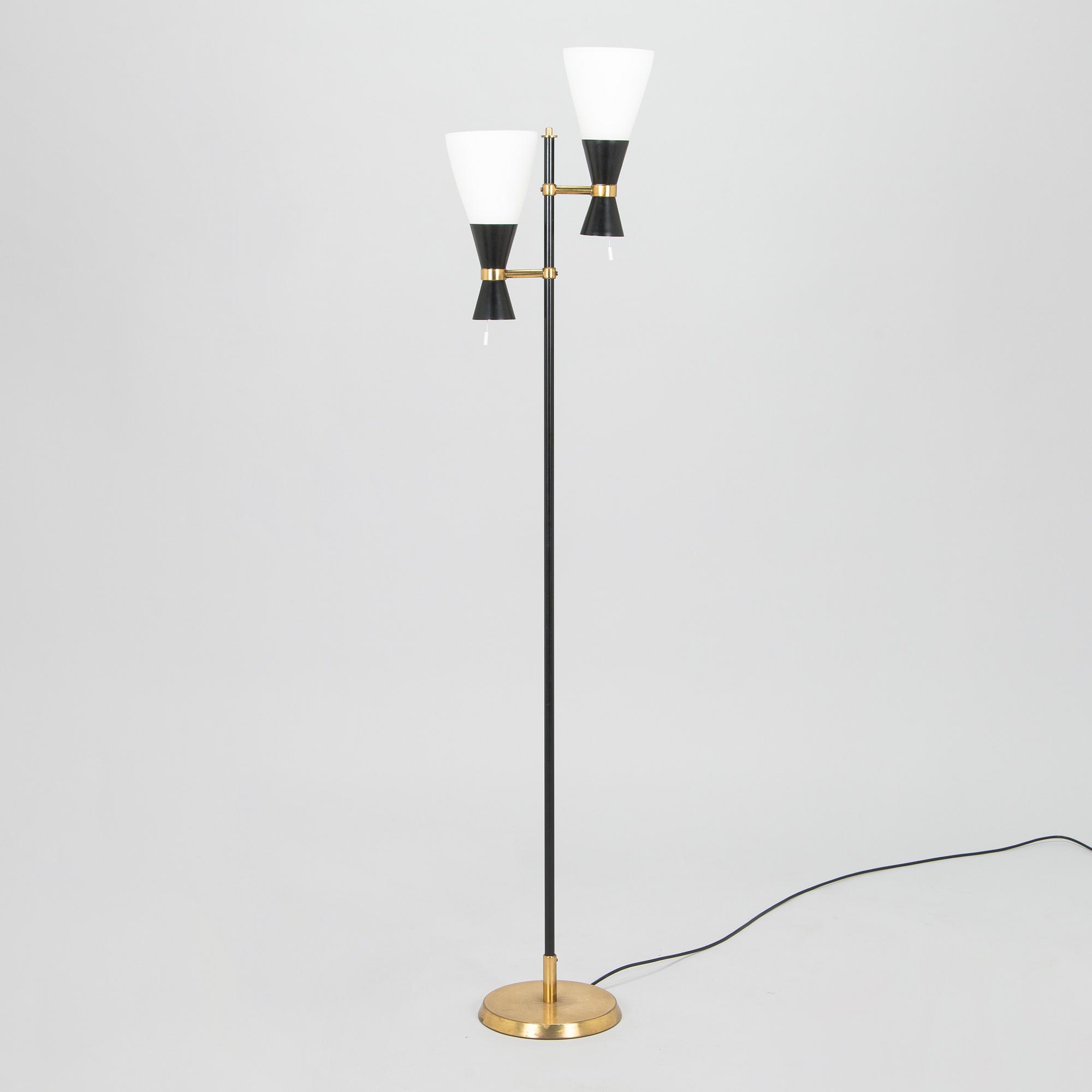 Maria Lindeman, golvlampa, modell K10-2, Idman, 1900-talets mitt.