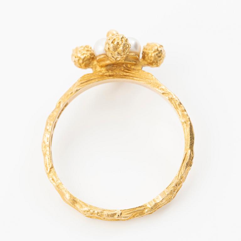 Björn Weckström, ring, "Pearlflower", Fyrklövern Lapponia, Finland, 2003.