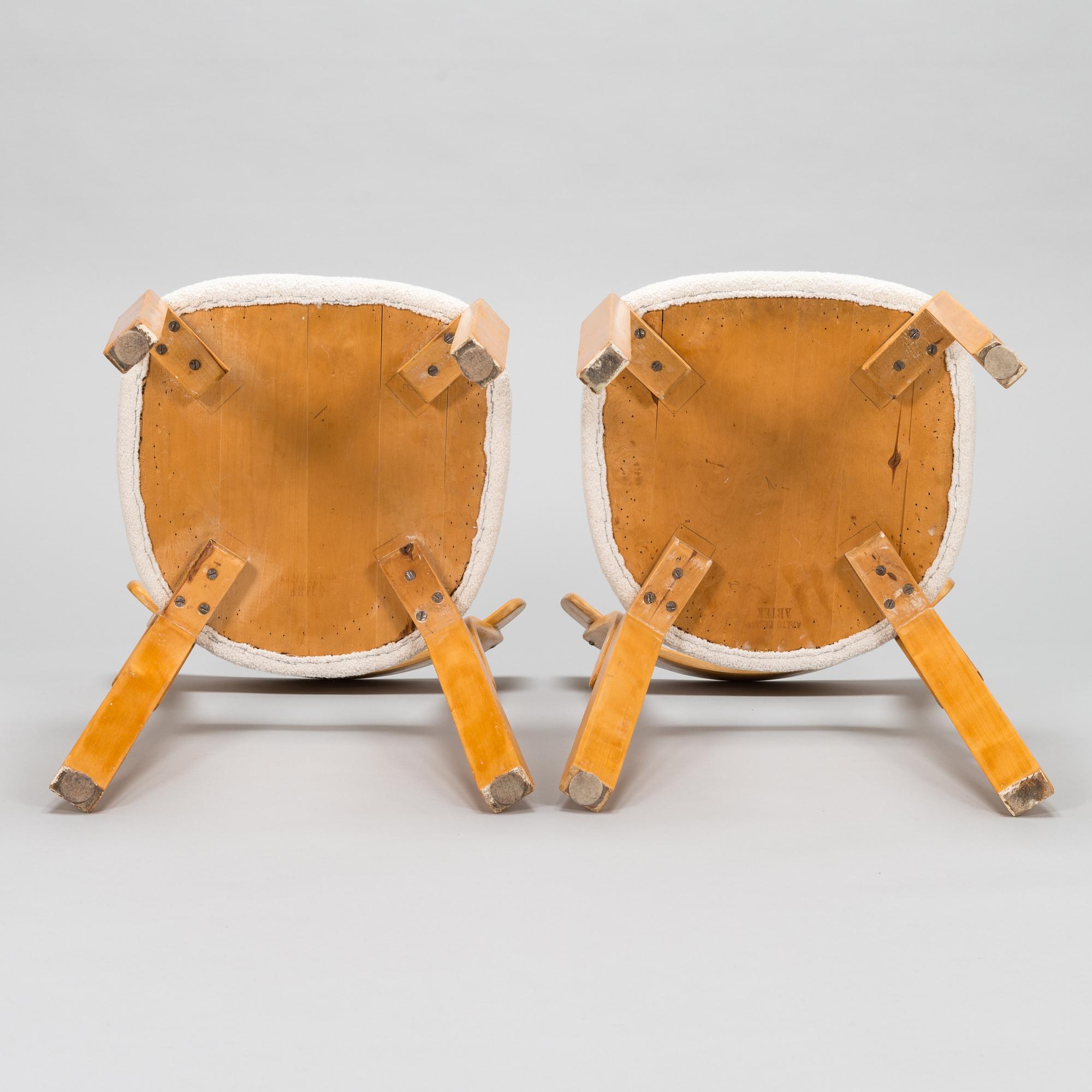 Alvar Aalto, a pair of 1940s '69' chairs for O.Y. Huonekalu- ja Rakennustyötehdas A.B.