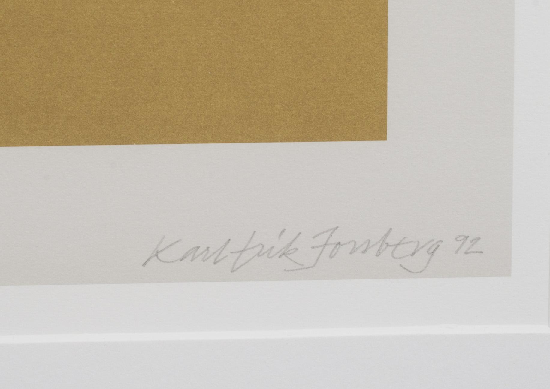 KARL-ERIK FORSBERG, färglitografi, signerad o numrerad 72/150, daterad -92.