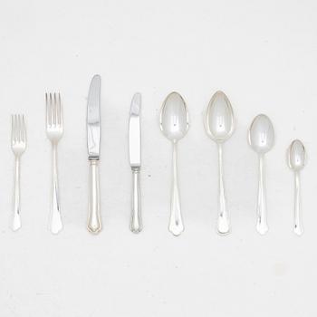 A 70-piece silver flatware set, mostly 'Chippendale' GAB, Sweden, Eskistuna, Sweden, 1988-1990.
