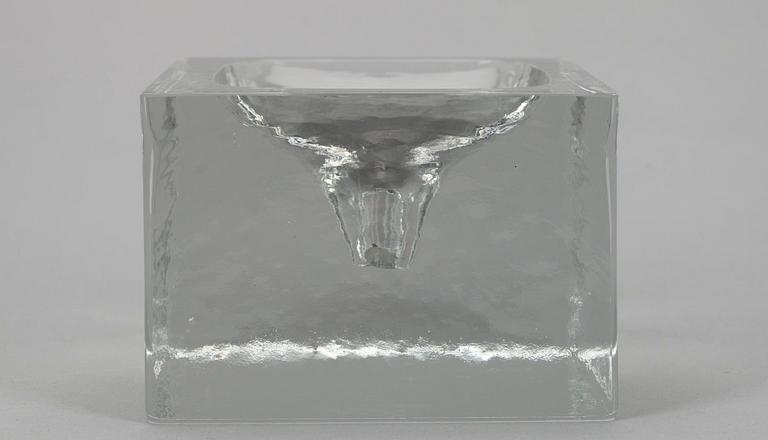 SKULPTUR, glas, "TV tube", Tapio Wirkkala, sign. TW och nr. 496 Iittala.