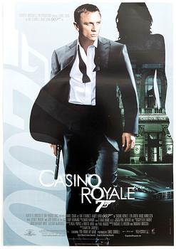 A Swedish movie poster James Bond "Casino Royale" 2006.