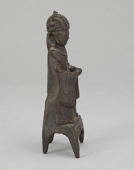 FIGURIN, brons. Qing dynastin (1644-1914).