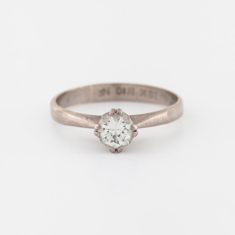 A brilliant cut diamond ring with Swedish import mark.