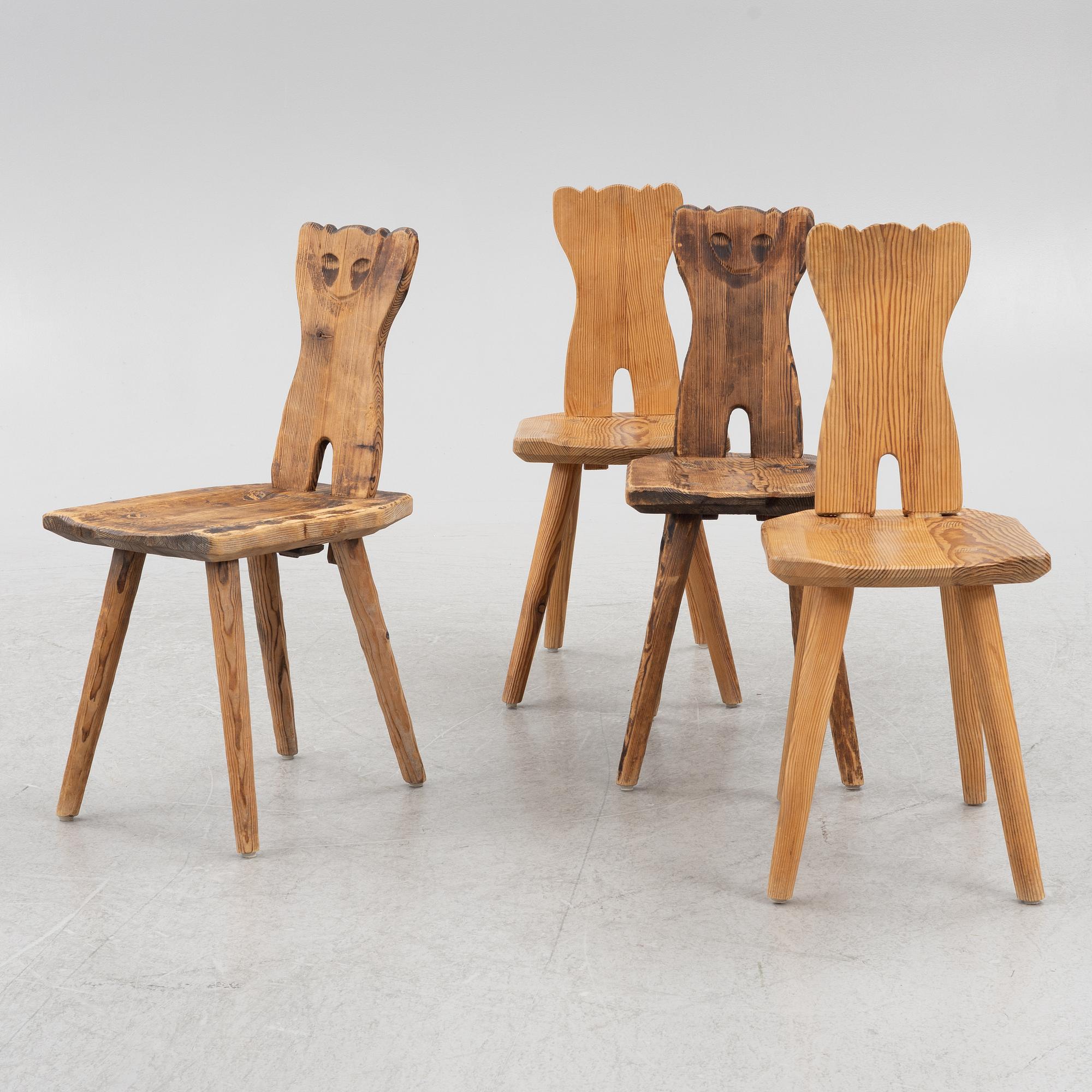 Dining group, 5 pieces, cabin furniture, mid-20th century.