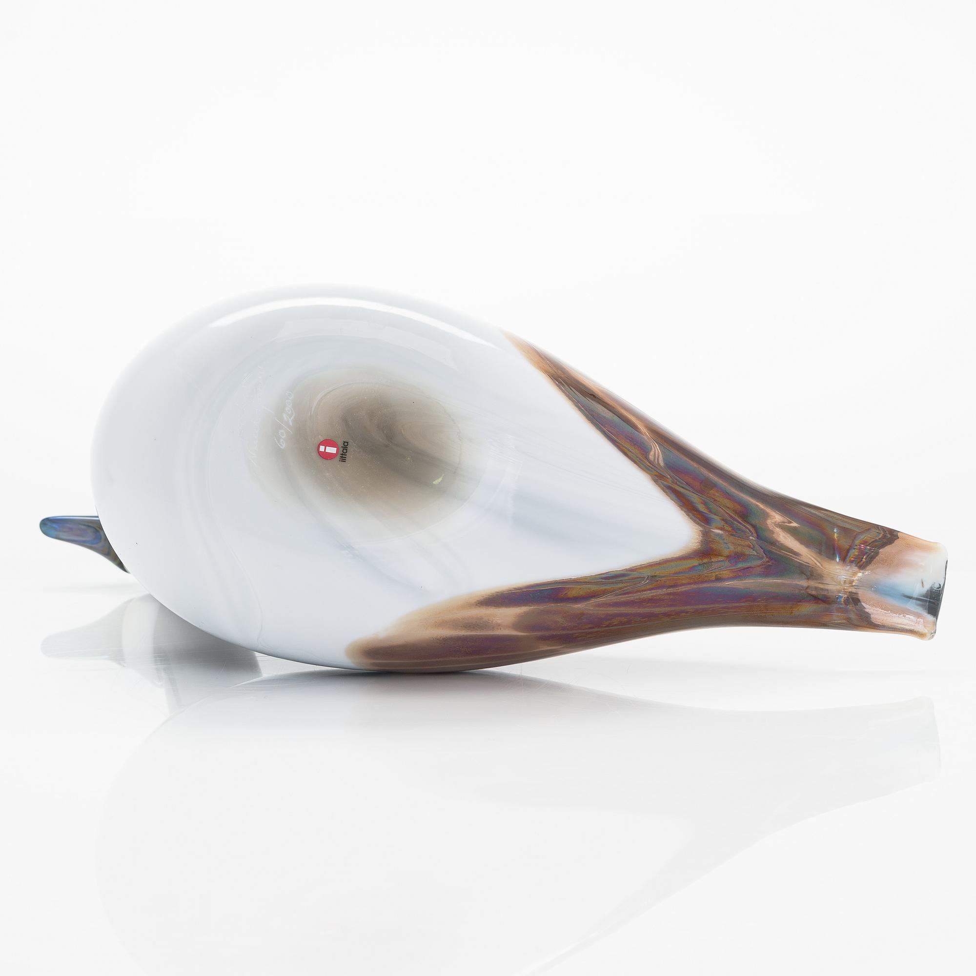 Oiva Toikka, lasilintu, signeerattu O. Toikka Nuutajärvi 60/2000.