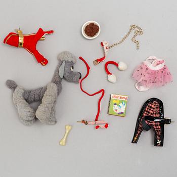 Four 1960's Barbiedolls with accessories, Mattel.