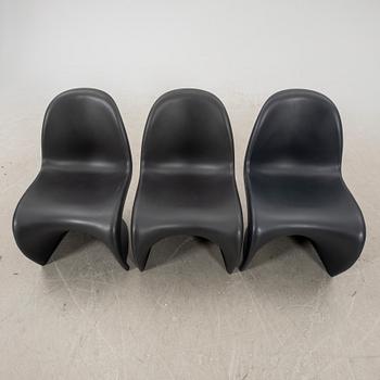 Verner Panton, stolar, 3 st, "Panton chair", Vitra.