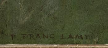 PIERRE FRANC-LAMY, olja på pannå, kassetterad, signerad.