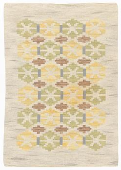 Judith Johansson, a carpet, "Löv", flat weave, 243 x 171 cm, signed JJ.