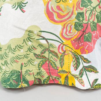 Josef Frank,  3 linen 'Anakreon' curtains, Firma Svenskt Tenn.