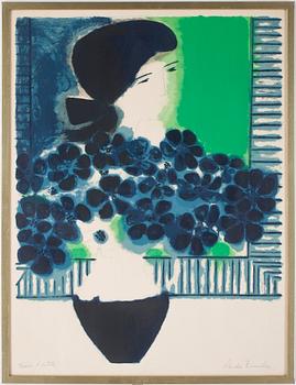 André Brasilier · ANDRÉ BRASILIER. Färglitografi. Signerad.