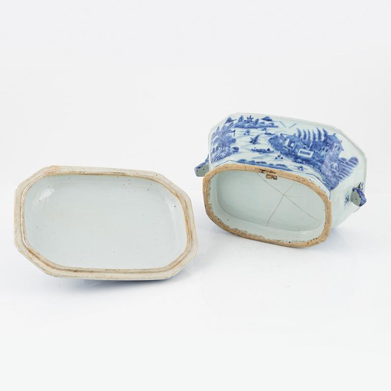 Terrin, kompaniporslin, Kina, Qingdynastin, Qianlong (1736-95).