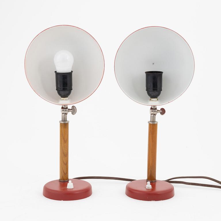 A pair of 1930's wall/table lamps.