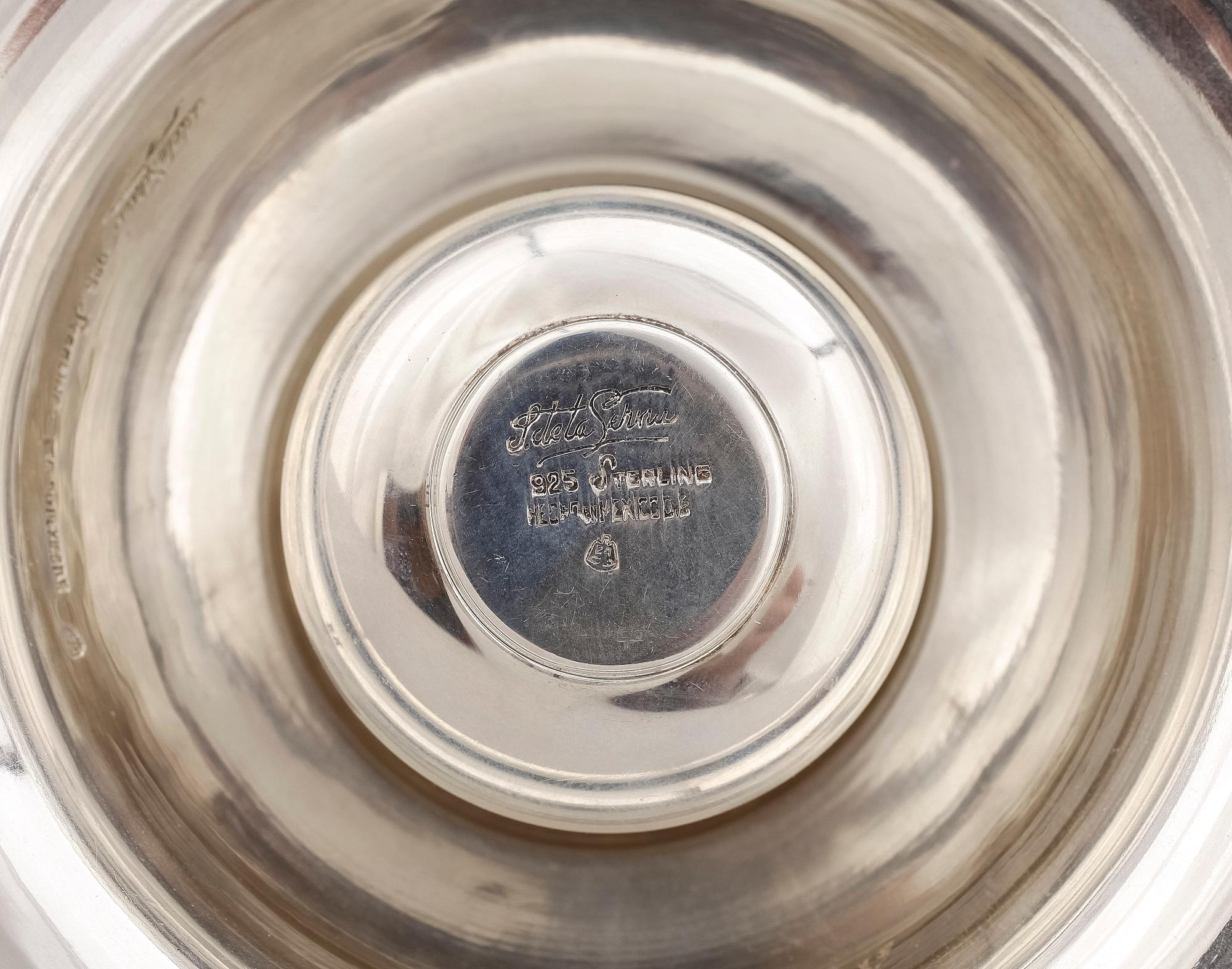 SÅSKANNA MED RECHAUD, sterlingsilver, Mexico, 1900-tal. Totalvikt ca 725 g.